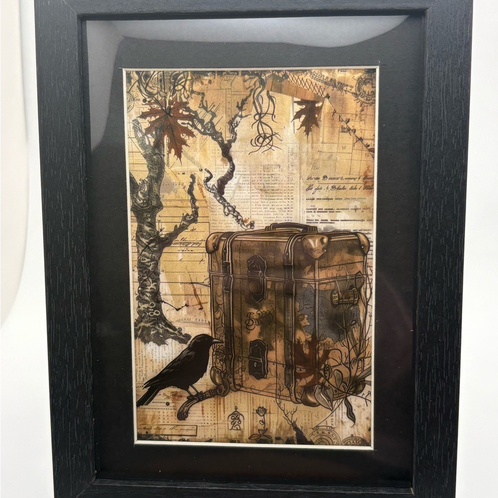 🖤 Vintage Gothic Raven & Trunk Art Print | 5x7 | New 🖤